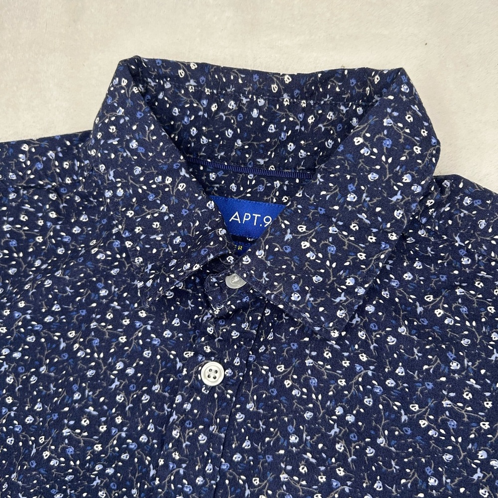 Nautica Men's Navy Floral Casual Shirt - Picture 3 of 3